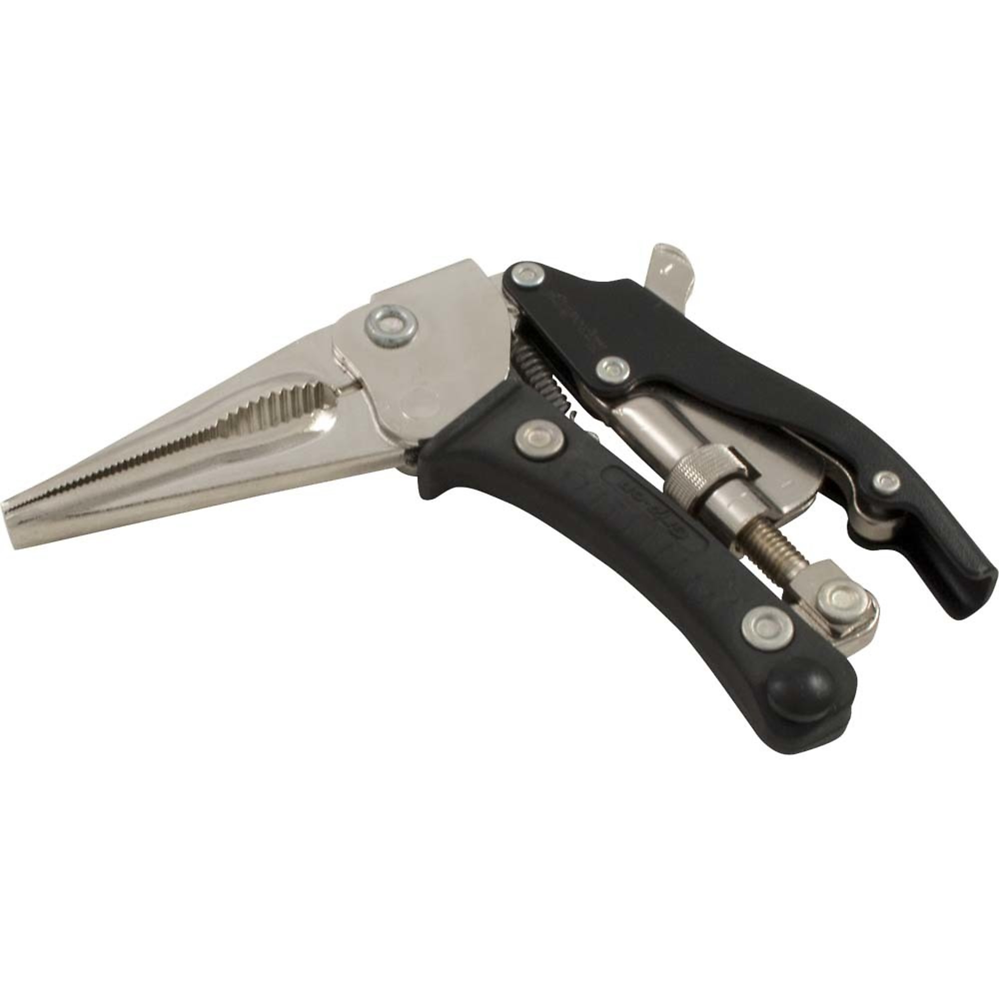 Grip-on, 8in. Ergo grip Long Nose Locking Plier, Pieces (qty.) 1 Material Alloy Steel, Jaw Capacity 1.85 in, Model# 727-08